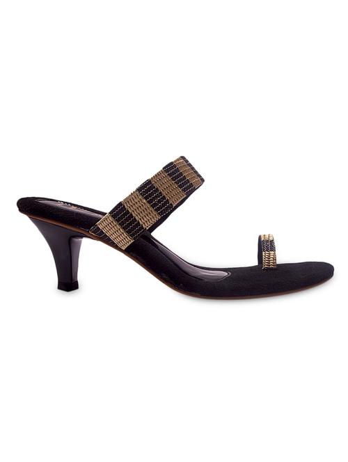 black leatherette sandal - 991437 - Very Small Image - 1