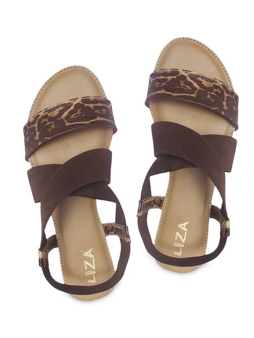 brown leatherette sandal - 991467 - Very Small Image - 1