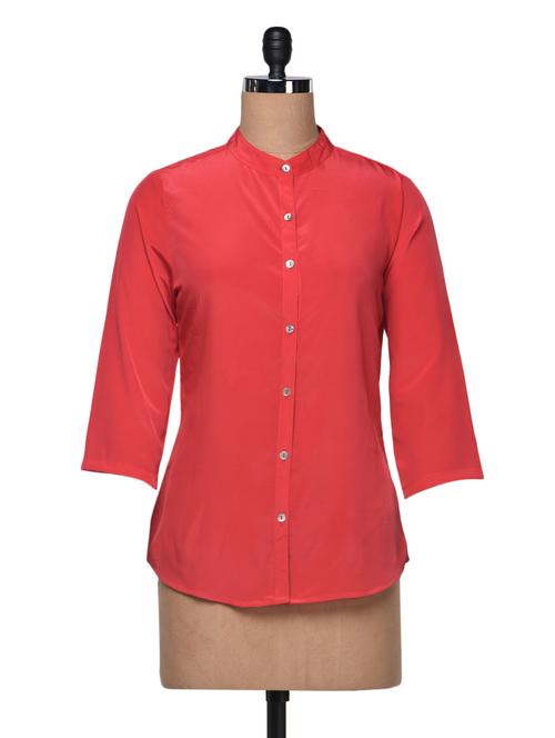pink three quarter sleeve shirt - 991990 - Very Small Image - 1