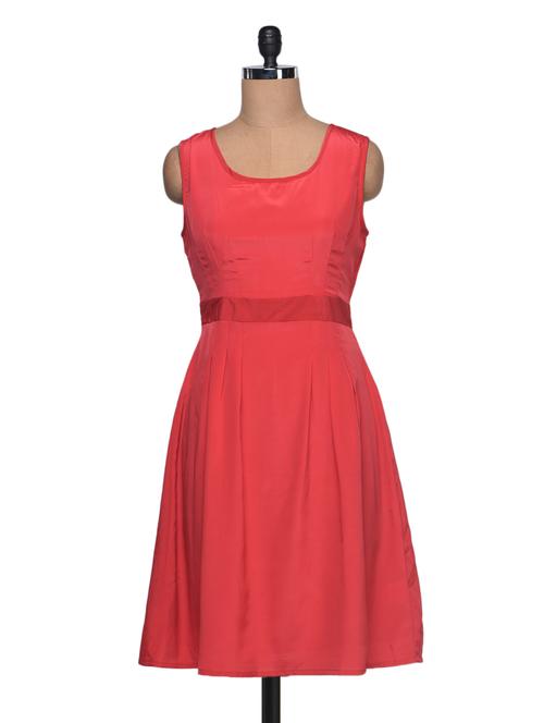 pink sleeveless pintuck dress - 992004 - Very Small Image - 1