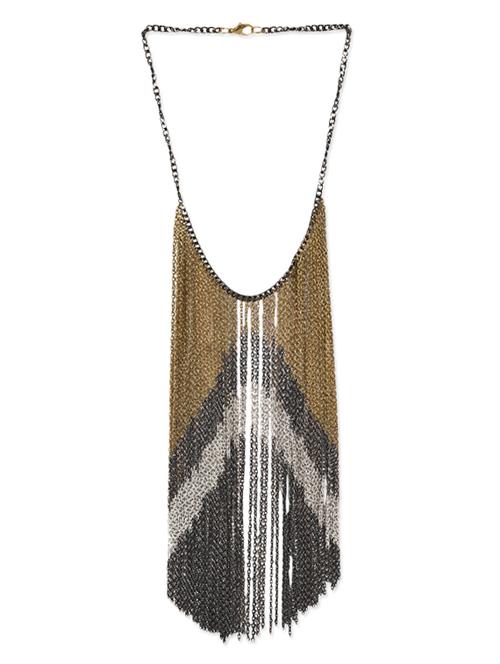 multicoloured tasselled chain necklace - 9932348 - Very Small Image - 1