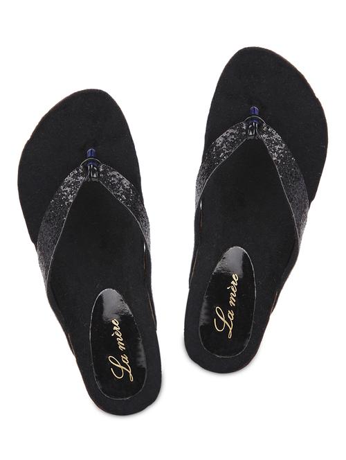 black leatherette sandals. - 9933694 - Very Small Image - 1