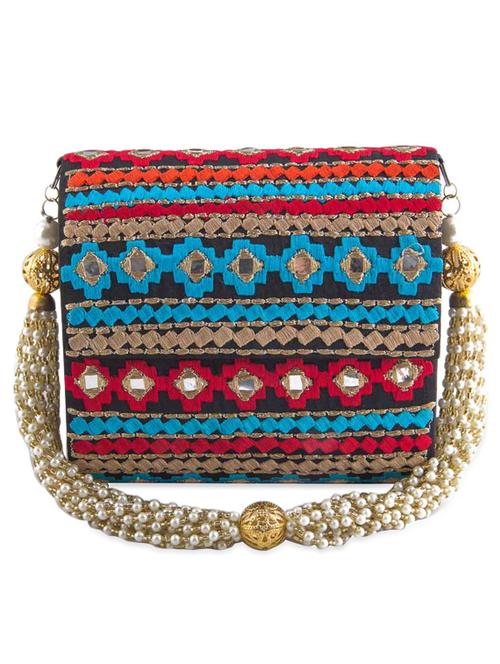 black embroidered clutch - 993524 - Very Small Image - 1
