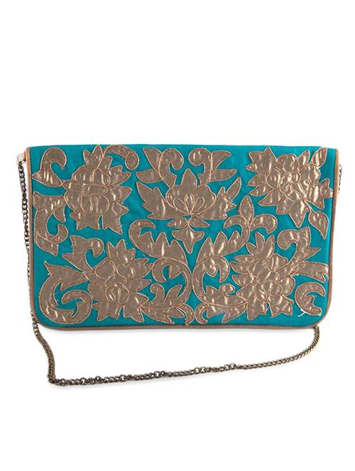 turquoise embellished clutch - 993527 - Very Small Image - 1