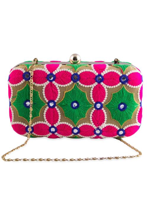 brown embellished box clutch - 993547 - Very Small Image - 1