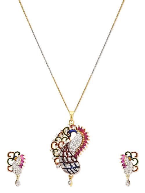 gold multi metal alloy earring - 9936339 - Very Small Image - 1