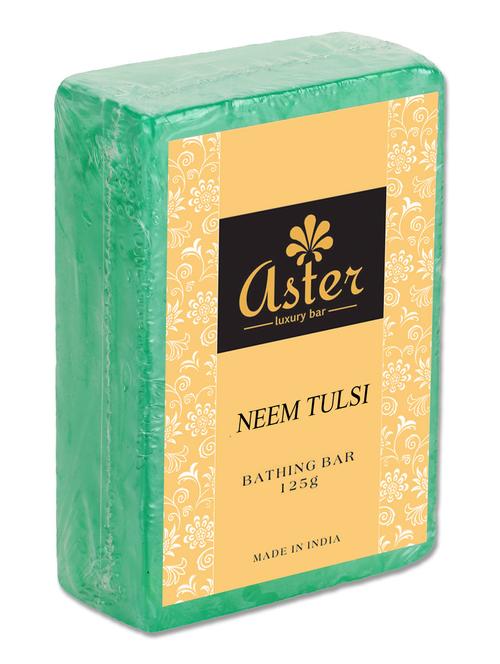 neem tulsi bathing bar 125g - pack of 6 - 9937220 - Very Small Image - 1