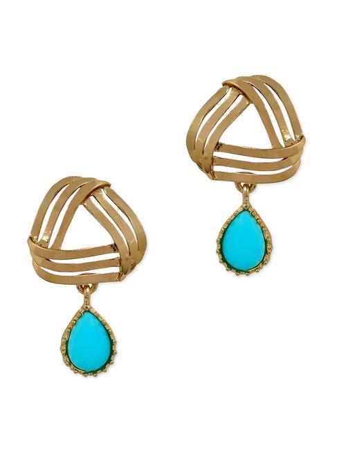 blue geometrical drop earrings - 993891 - Very Small Image - 1