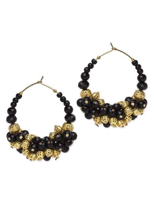 black and gold beaded earrings - 9947248 - Very Small Image - 1