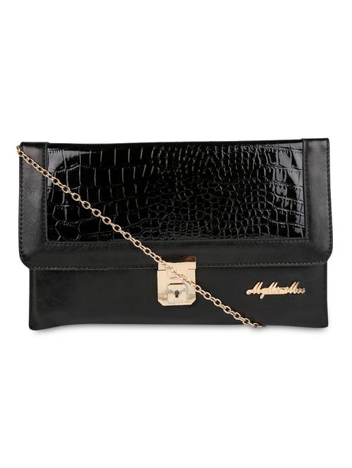 black leatherette clutches - 9947679 - Very Small Image - 1