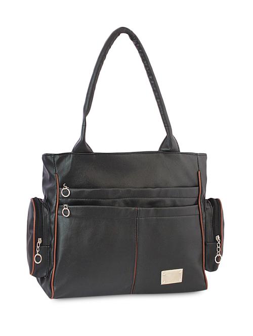 black leatherette handbag - 9948033 - Very Small Image - 1