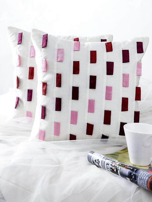 dekor world pleated cushion cover (pack of 2) - 9959084 - Very Small Image - 1