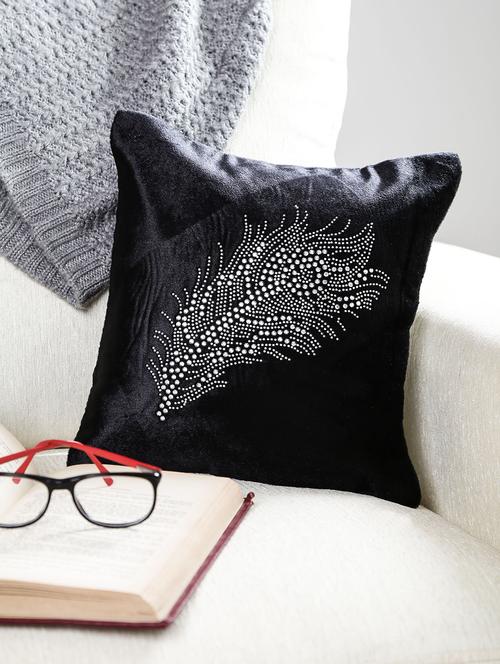 dekor world studded leaf cushion cover (pack of 5) - 9959548 - Very Small Image - 1