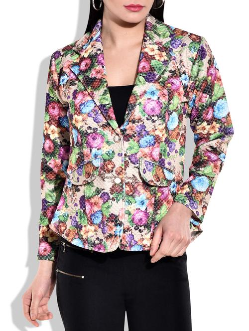 multi color knitted polyester blazer - 9960292 - Very Small Image - 1