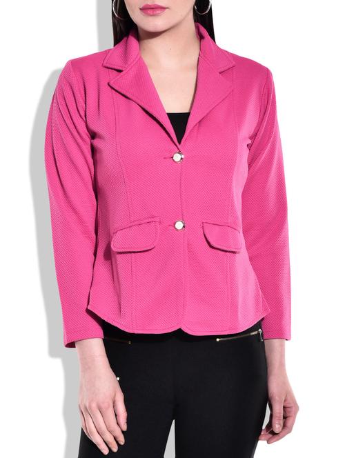 fuschia knitted polyester blazer - 9960300 - Very Small Image - 1