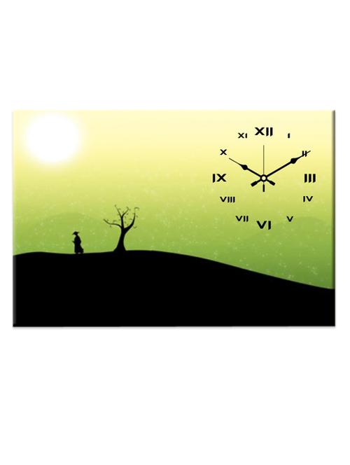 dual-toned scenery wall clock - 996231 - Very Small Image - 1
