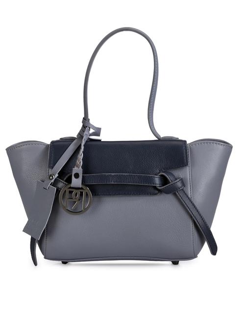 grey pure leather handbag - 9963763 - Very Small Image - 1