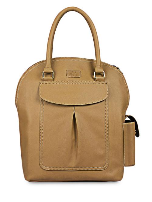 beige leatherette handbag - 9964938 - Very Small Image - 1