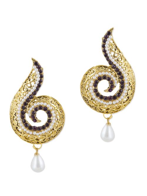 purple alloy earring - 9968341 - Very Small Image - 1