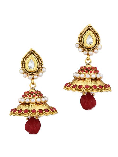 maroon copper earring - 9968404 - Very Small Image - 1