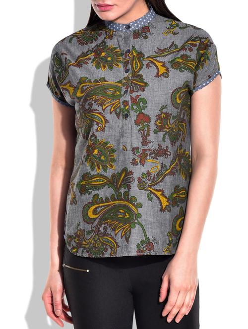 Chambrey multi color print top - 9970574 - Very Small Image - 1