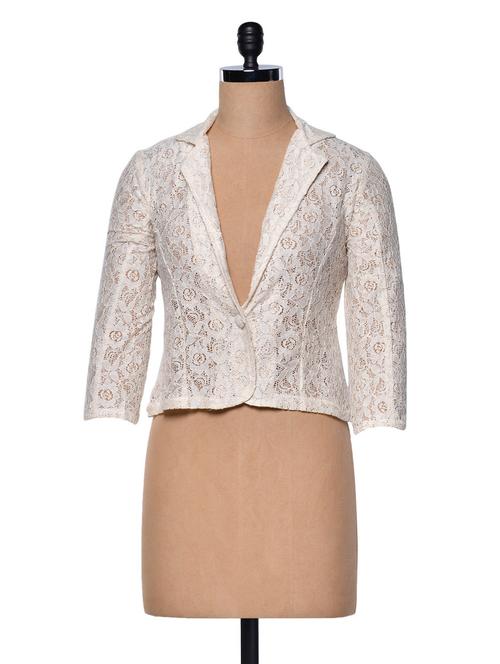 Ivory lace jacket - 997110 - Very Small Image - 1