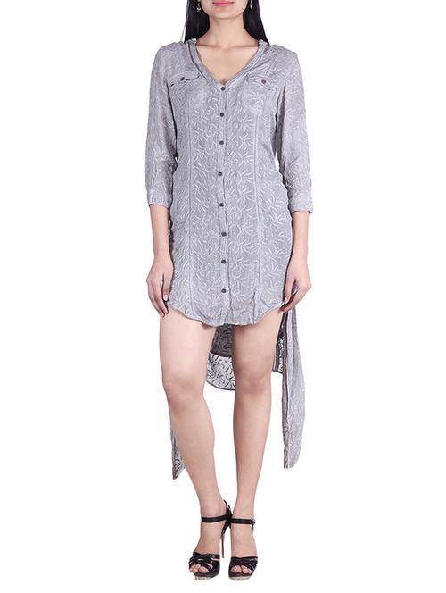 grey chiffon dress - 9973758 - Very Small Image - 1