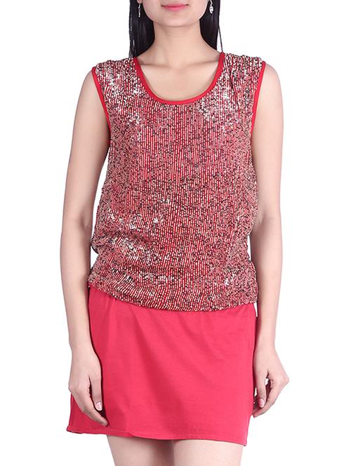 pink cotton lycra dress - 9973761 - Very Small Image - 1
