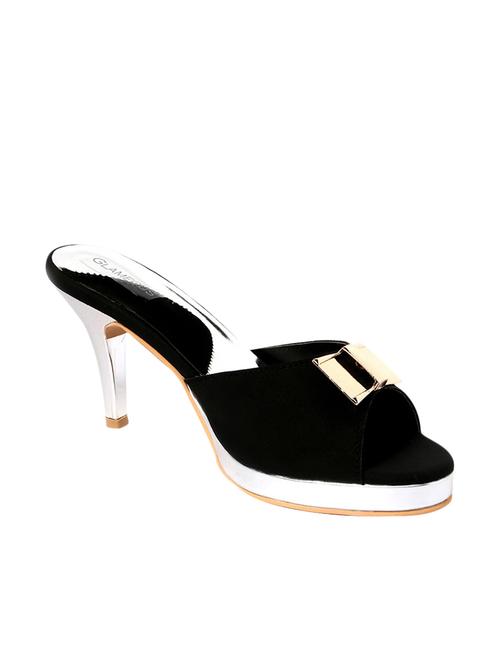 black leatherette sandals - 9975194 - Very Small Image - 1