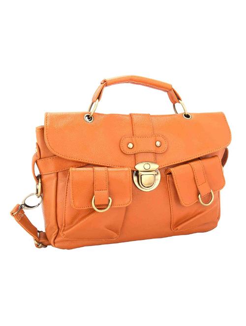 orange leatherette handbags. - 9984287 - Very Small Image - 1