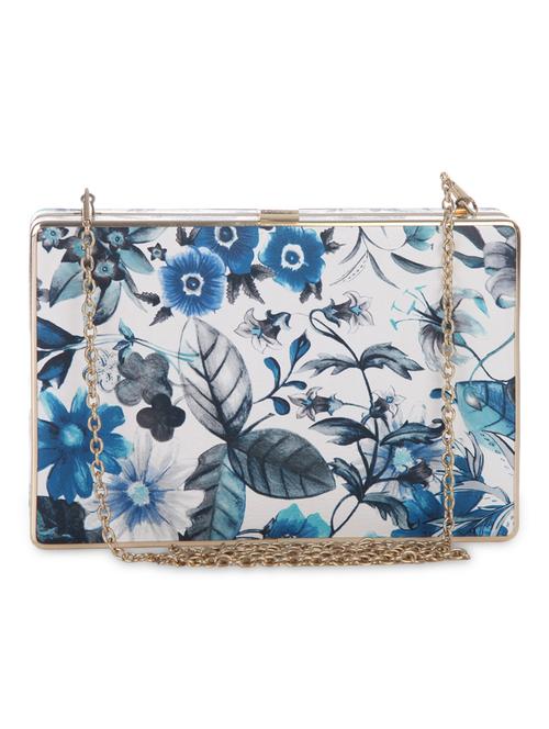 blue leatherette clutch - 9984718 - Very Small Image - 1