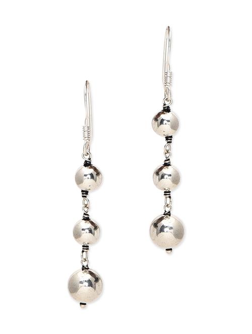 silver-toned beaded sterling silver tiered danglers - 9990264 - Very Small Image - 1