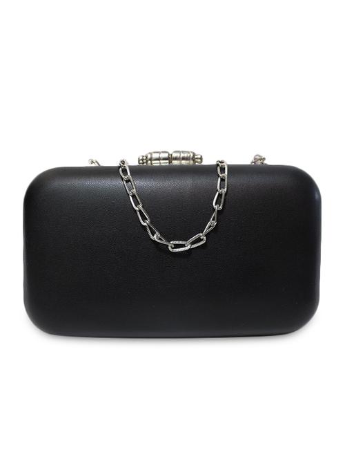 black leatherette clutch - 9994543 - Very Small Image - 1