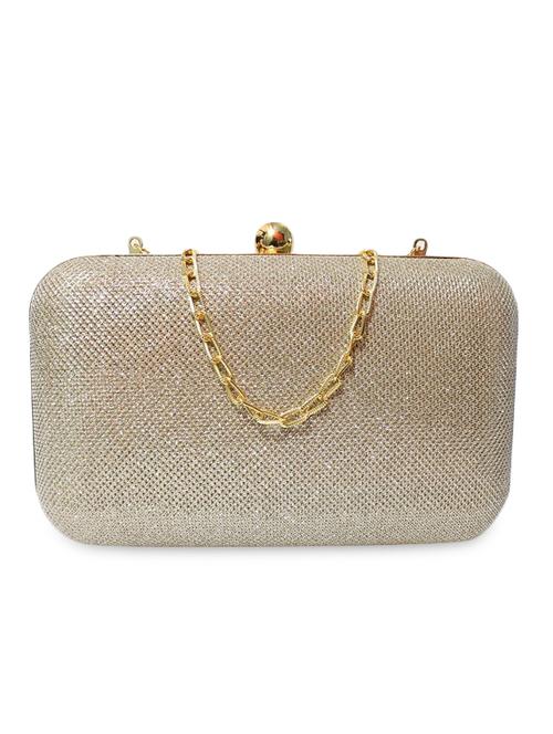gold leatherette clutch - 9994554 - Very Small Image - 1