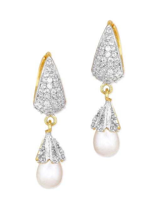 white metal alloy earring - 9994990 - Very Small Image - 1