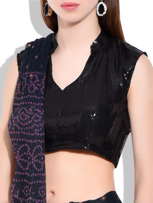 black poly georgette blouse - 9998841 - Very Small Image - 1
