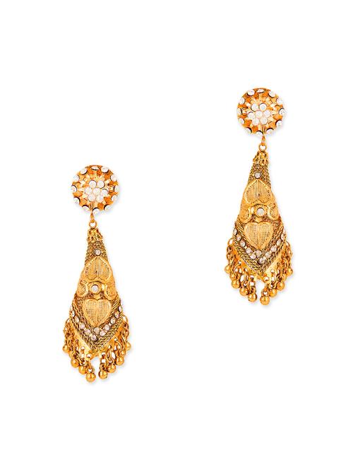 golden metal alloy earring - 9999940 - Very Small Image - 1