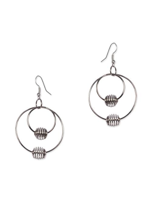grey metal alloy earring - 10020394 - Very Small Image - 1