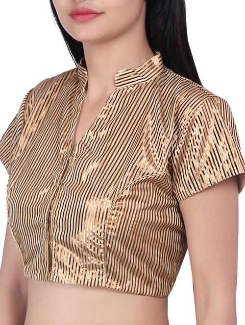gold silk blouse - 10082254 - Very Small Image - 1
