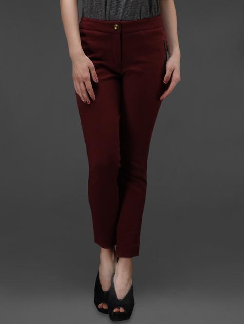 wine cotton knitted  jegging - 1008689 - Very Small Image - 1