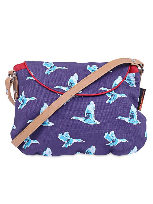 flying duck print canvas sling bag - 1012852 - Very Small Image - 1