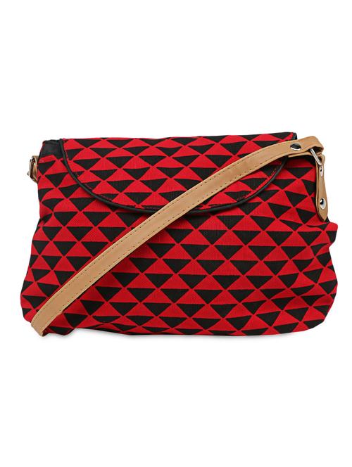 mini triangles canvas sling bag - 1012855 - Very Small Image - 1