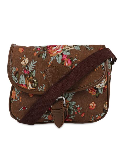 bunch of roses canvas sling bag - 1012870 - Very Small Image - 1