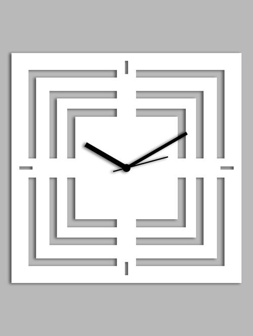 white acrylic clock with cutwork  - 1013025 - Very Small Image - 1
