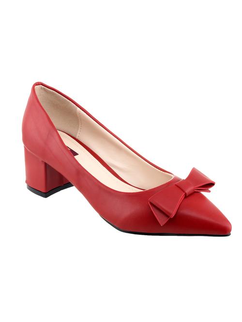 red leatherette pump - 10135968 - Very Small Image - 1