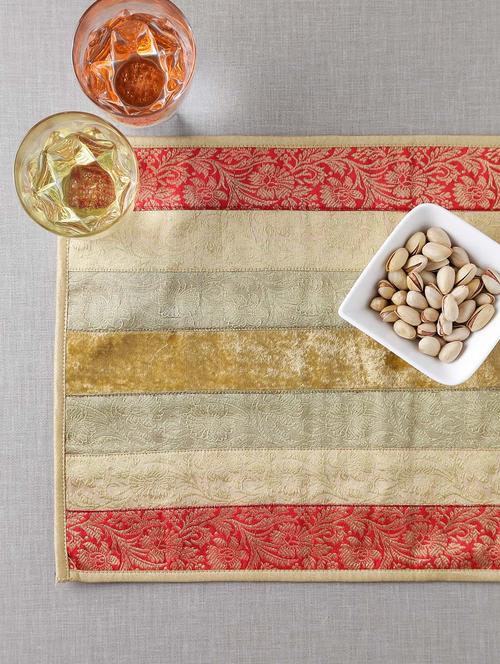 set of 8 multicolored brocade velvet table mats - 1017910 - Very Small Image - 1