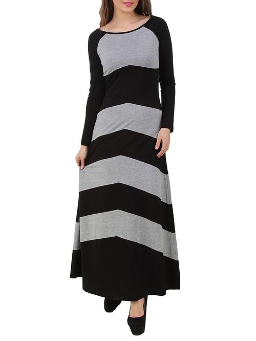 grey cotton blend dress - 10193732 - Very Small Image - 1