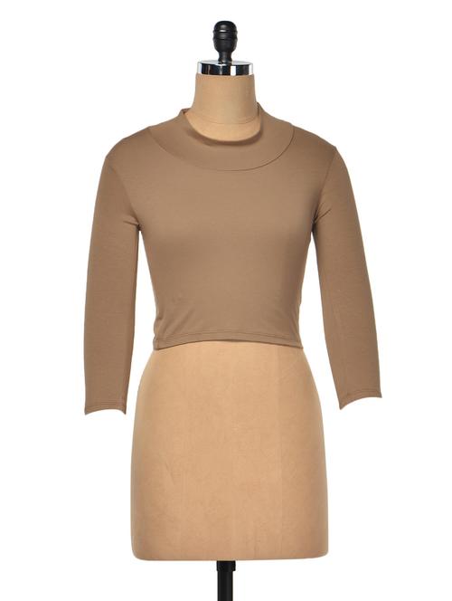 three forth sleeves crop top - 1023231 - Very Small Image - 1