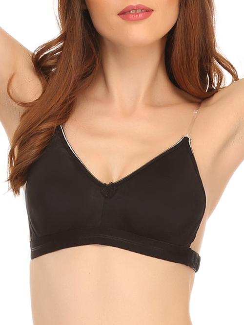 Bow Patch Backless Bra - 10232668 - Very Small Image - 1