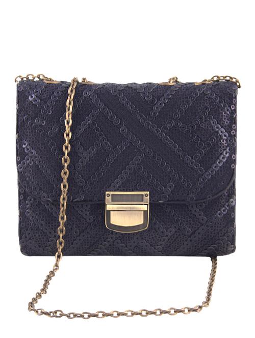 black leatherette clutch cum sling - 1023387 - Very Small Image - 1